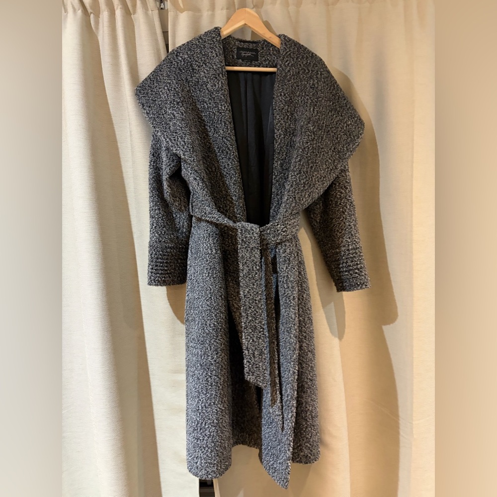 Sentaler Grey/Black wrap coat